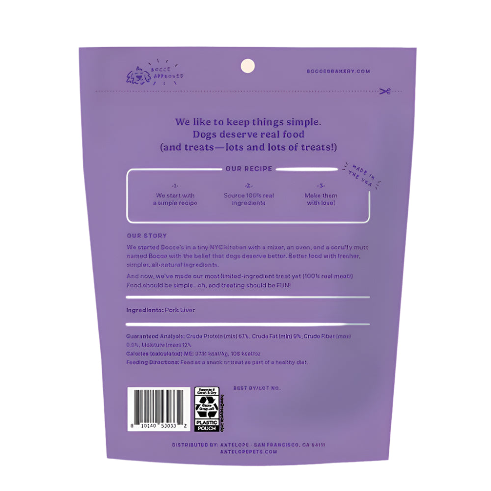 Bocce's Bakery Dog Freeze Dried Pulled Pork Treat 3Oz