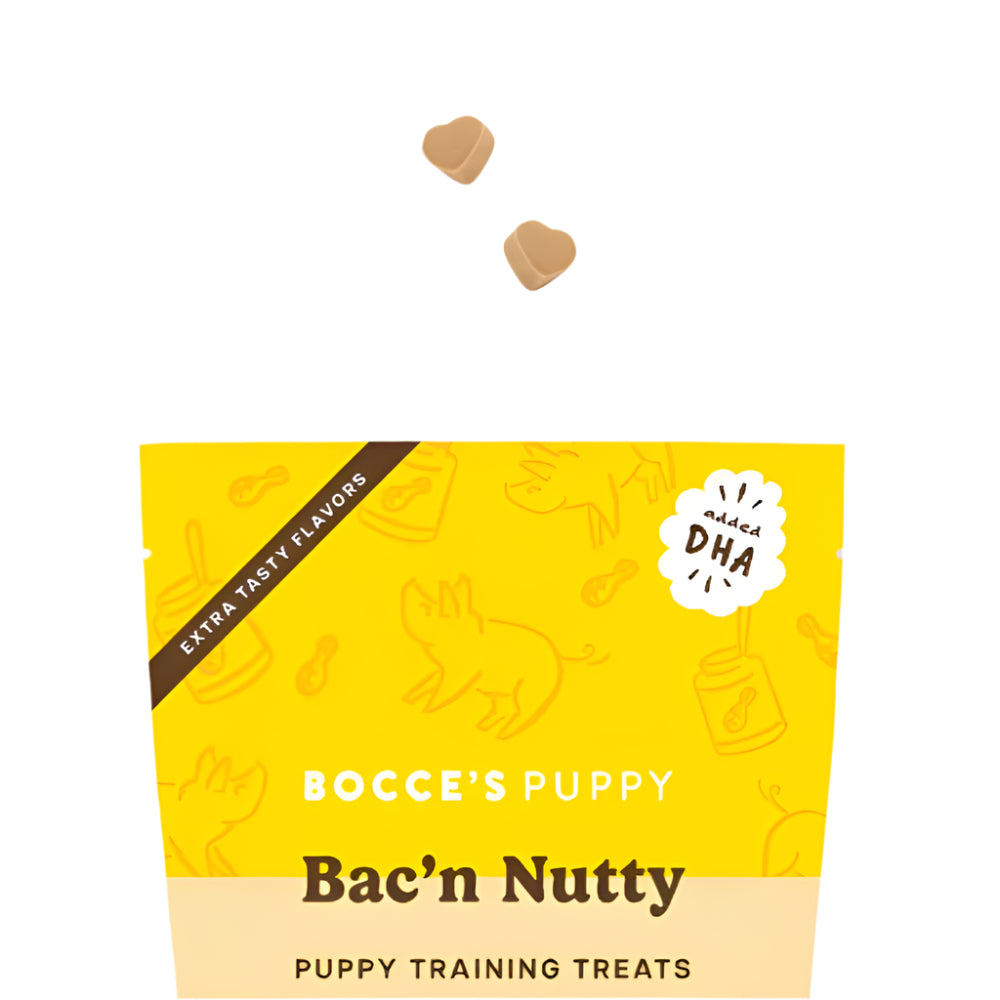 Bocce's Bakery Dog Puppy Training Bites Bac'N Nutty 3oz