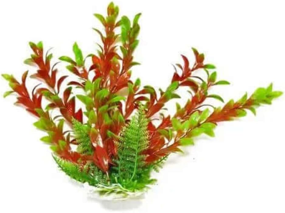 Aquatop Hygro Aquarium Plant with Weighted Base Green, Red 16 in