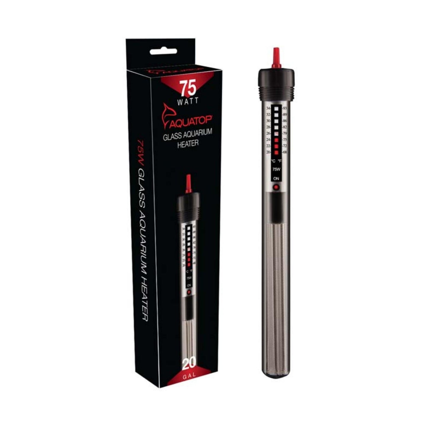 Aquatop Submersible Glass Aquarium Heater 75 Watt