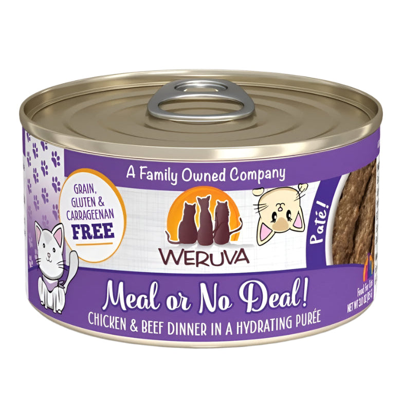 Weruva Cat Pate Meal or No Deal! Chicken and Beef Dinner 3oz. (Case of 8)