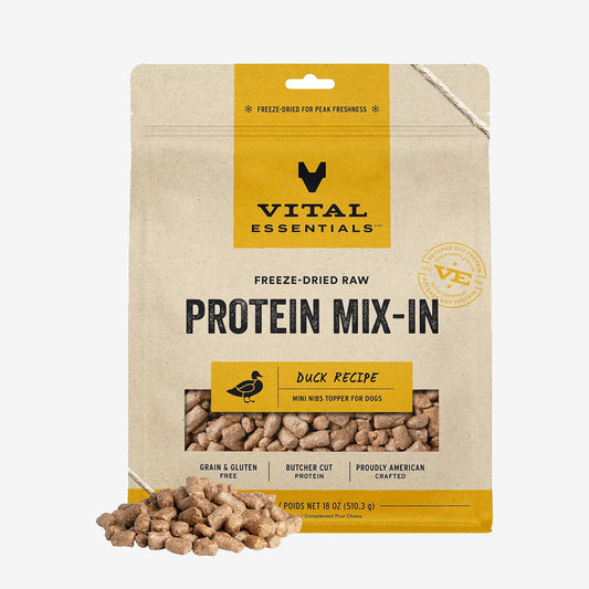 Vital Essentials Dog Freeze Dried Topper Duck 6oz.