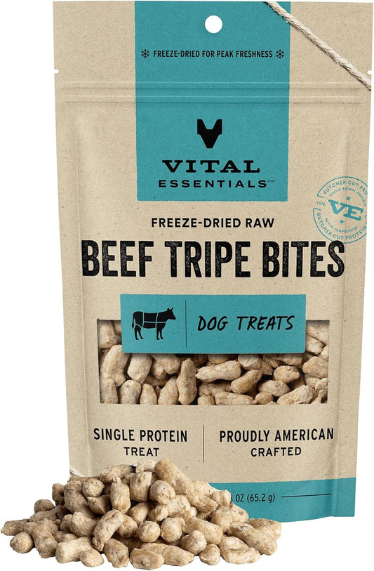 Vital Essentials Dog Freeze-Dried Treat Beef Tripe 2.3oz.