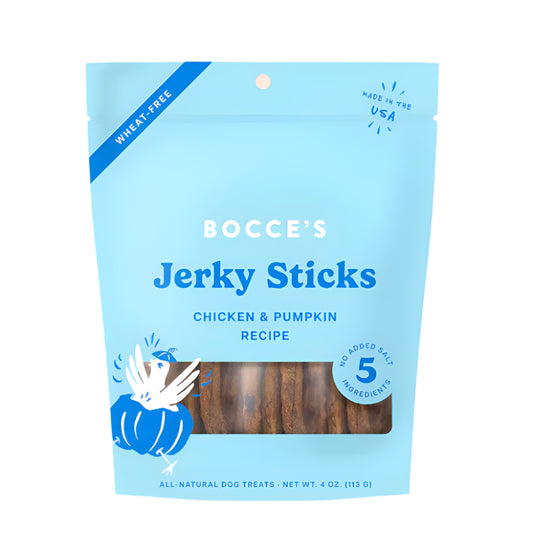 Bocce's Dog Grazers Chicken & Pumpkin Jerky Sticks 4 oz.