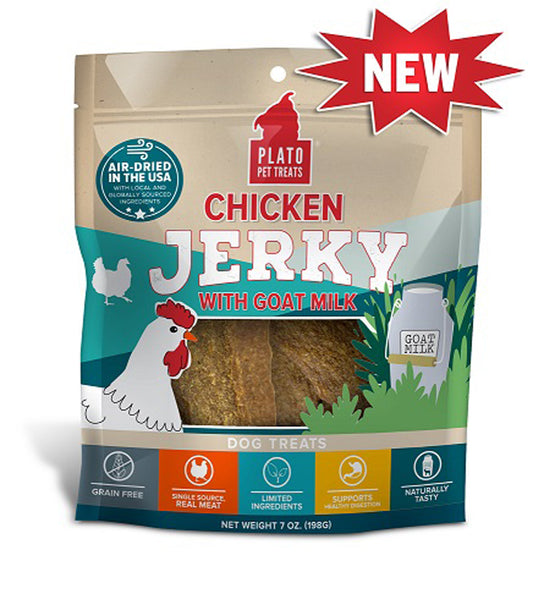 Plato Dog Jerky Chicken With Goat's Milk 7oz.