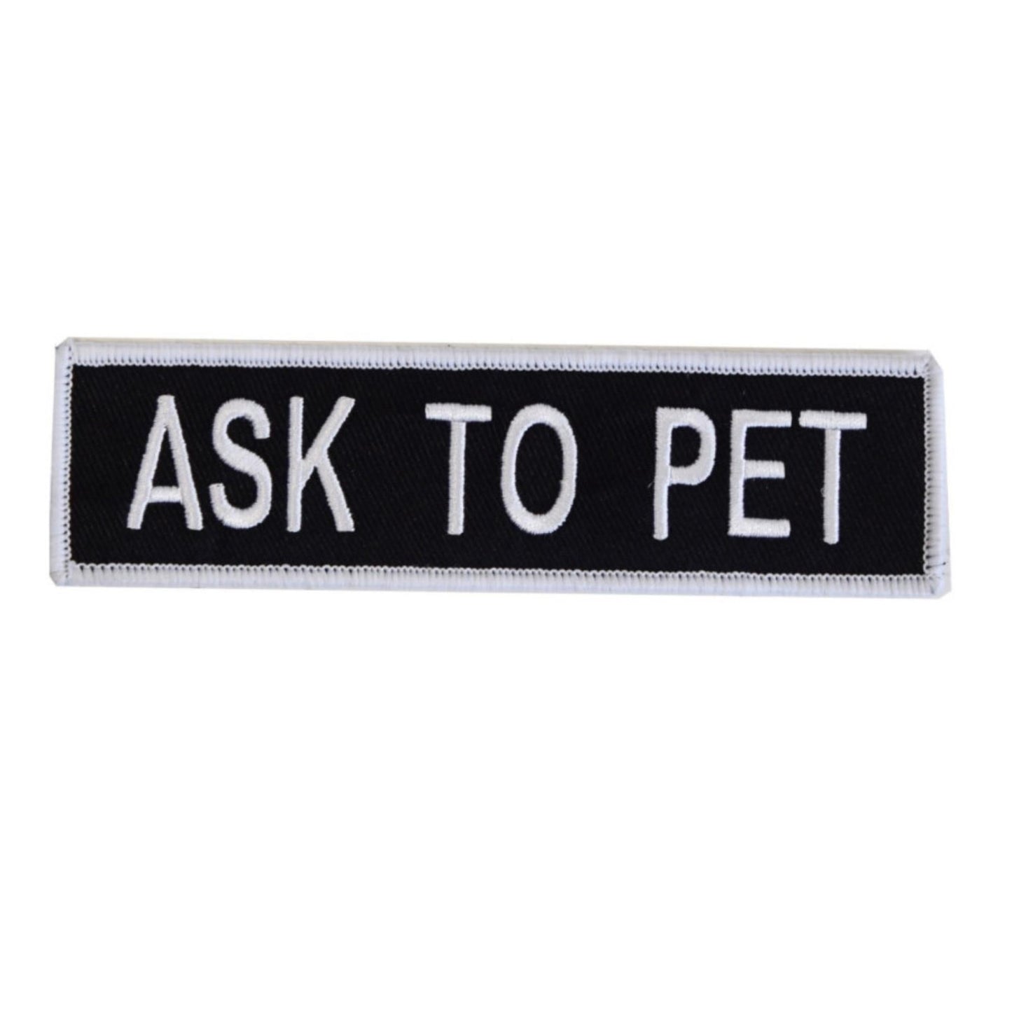 Boss Dog Tactical Harness Patch Ask to Pet, Large