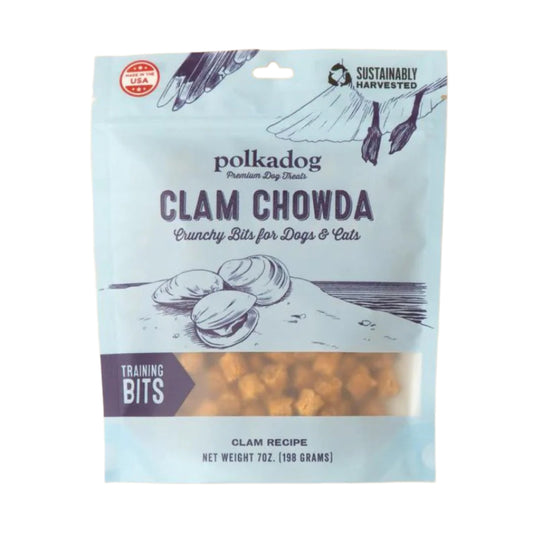 Polka Dog Bakery Dog Clam Chowda Bits 7Oz Pouch
