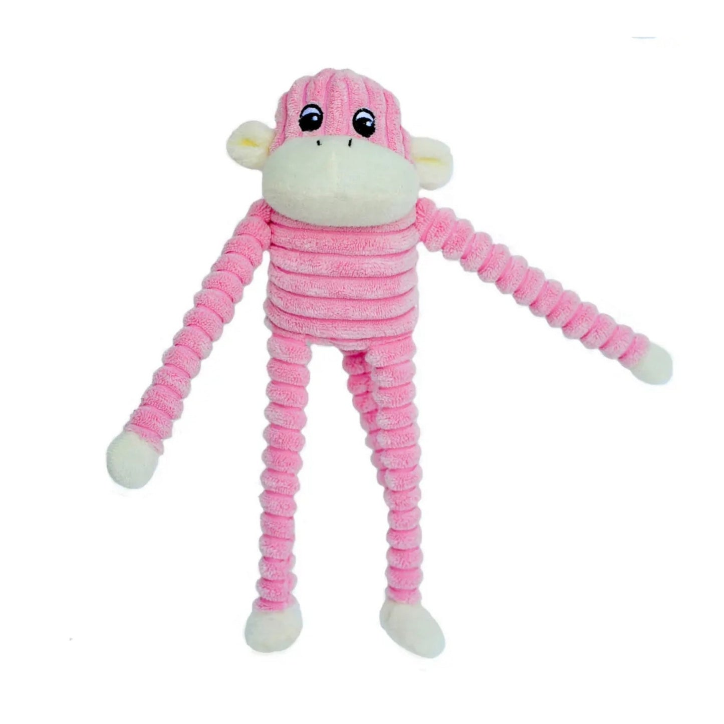 Zippypaws Plush Spencer The Crinkle Monkey Pink Small