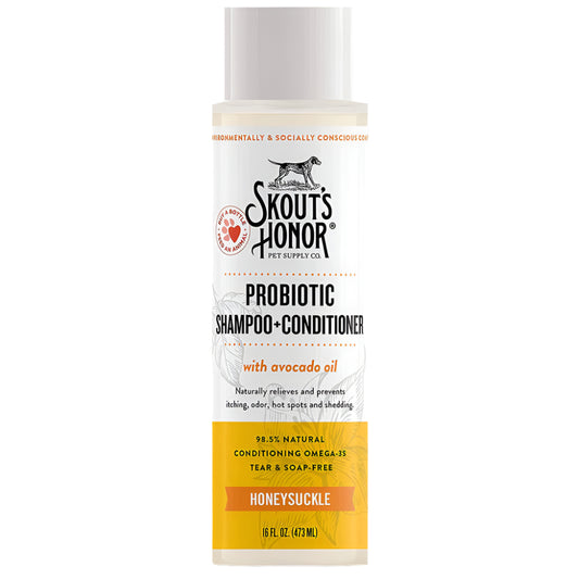 Skouts Honor Dog Shampoo Conditioner Honeysuckle 16oz.