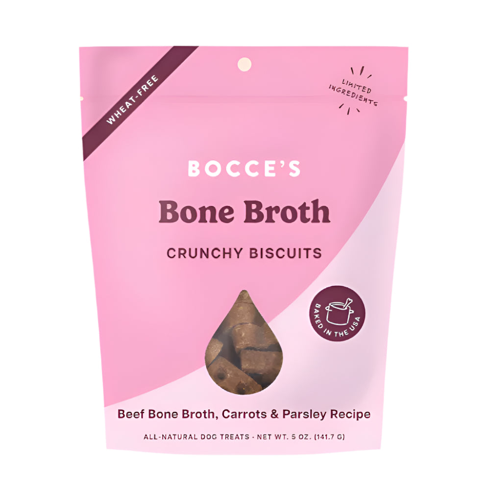 Bocce's Bakery Dog Biscuits Bone Broth 5oz.