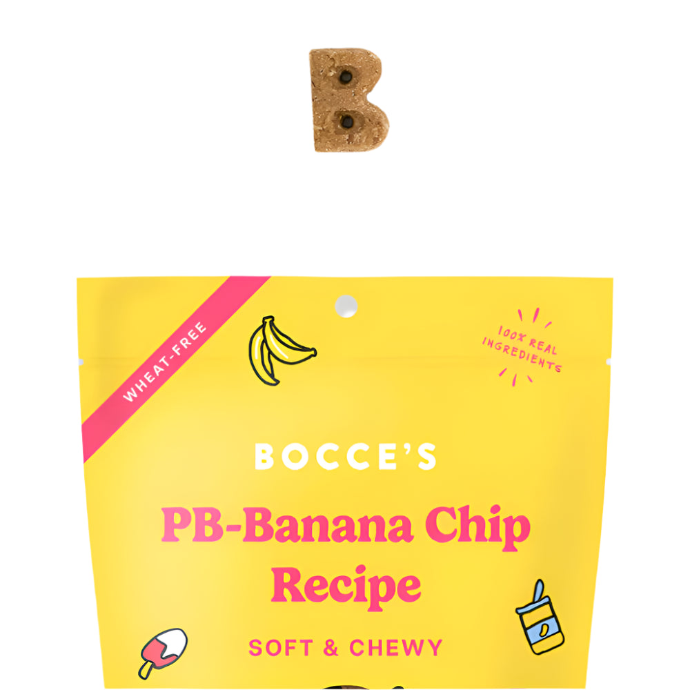 Bocces Bakery Dog Soft And Chewy Peanut Butter Banana 6oz