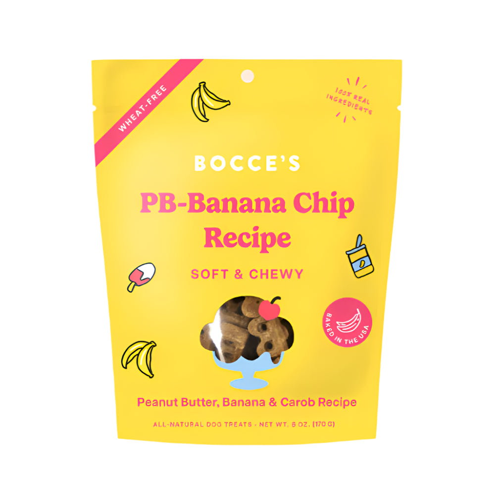 Bocces Bakery Dog Soft And Chewy Peanut Butter Banana 6oz