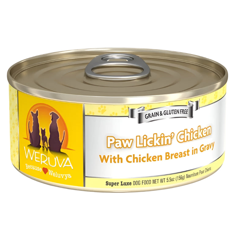 Weruva Dog Paw Lickin Chicken With Chicken Breast In Gravy 5.5oz. (Case of 24)