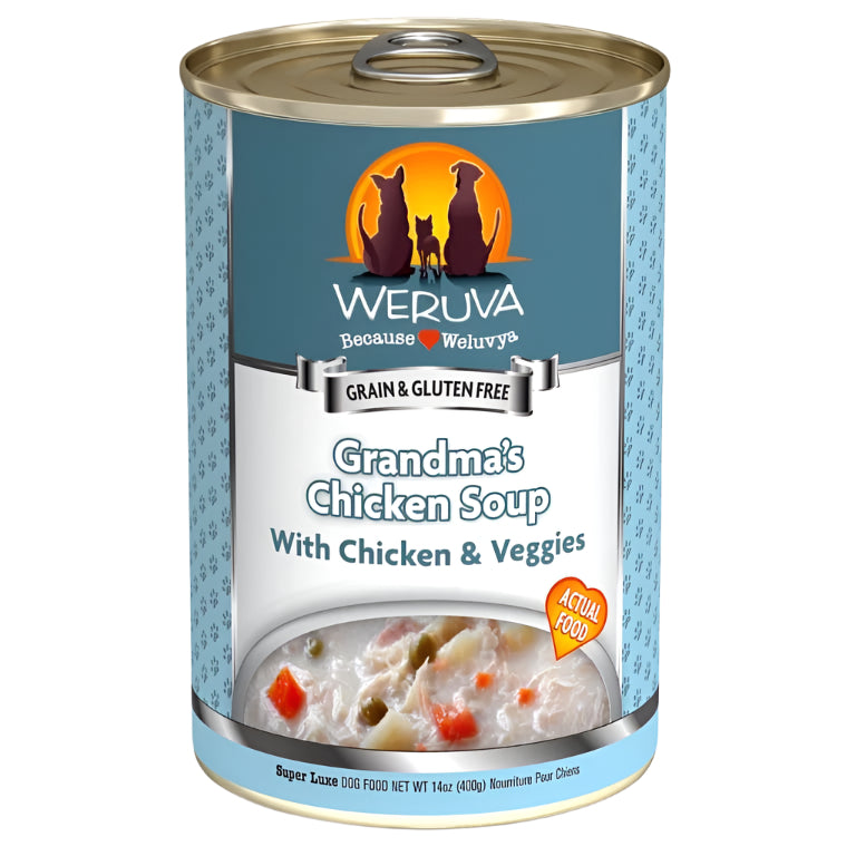 Weruva Dog Grandmas Chicken Soup With Chicken And Veggies 14oz. (Case of 12)