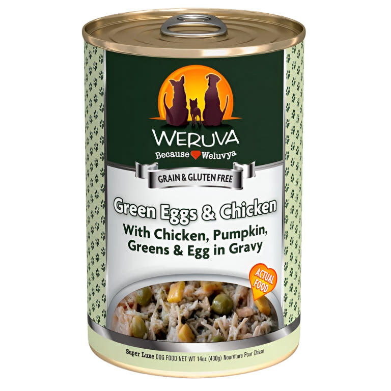 Weruva Dog Green Eggs And Chicken With Chicken; Pumpkin; Greens And Egg In Gravy 14oz. (Case of 12)