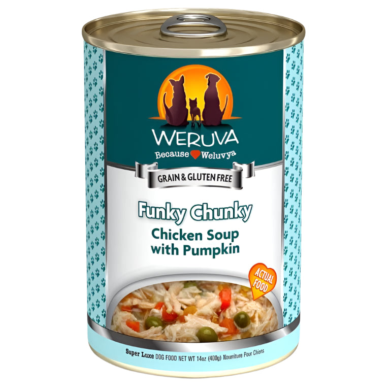 Weruva Dog Funky Chunky Chicken Soup With Pumpkin 14oz. (Case of 12)