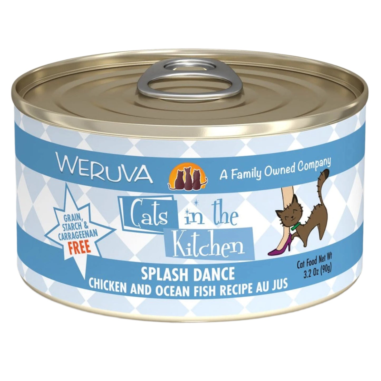 Cats In The Kitchen Splash Dance Chicken and Ocean Fish Recipe 3.2oz. (Case of 24)