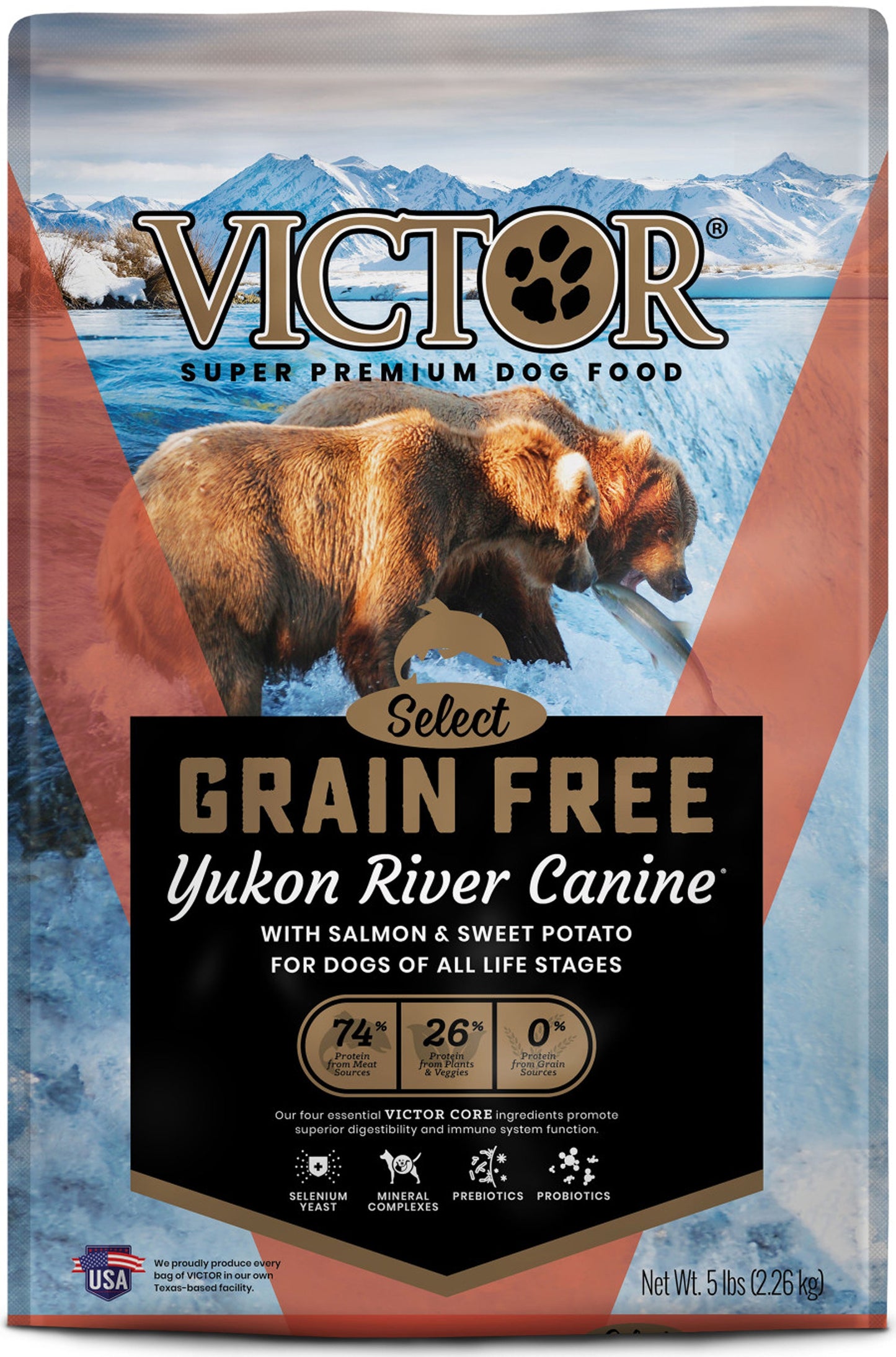 Victor Super Premium Dog Food Select Grain Free Dry Dog Food Yukon River 5lb