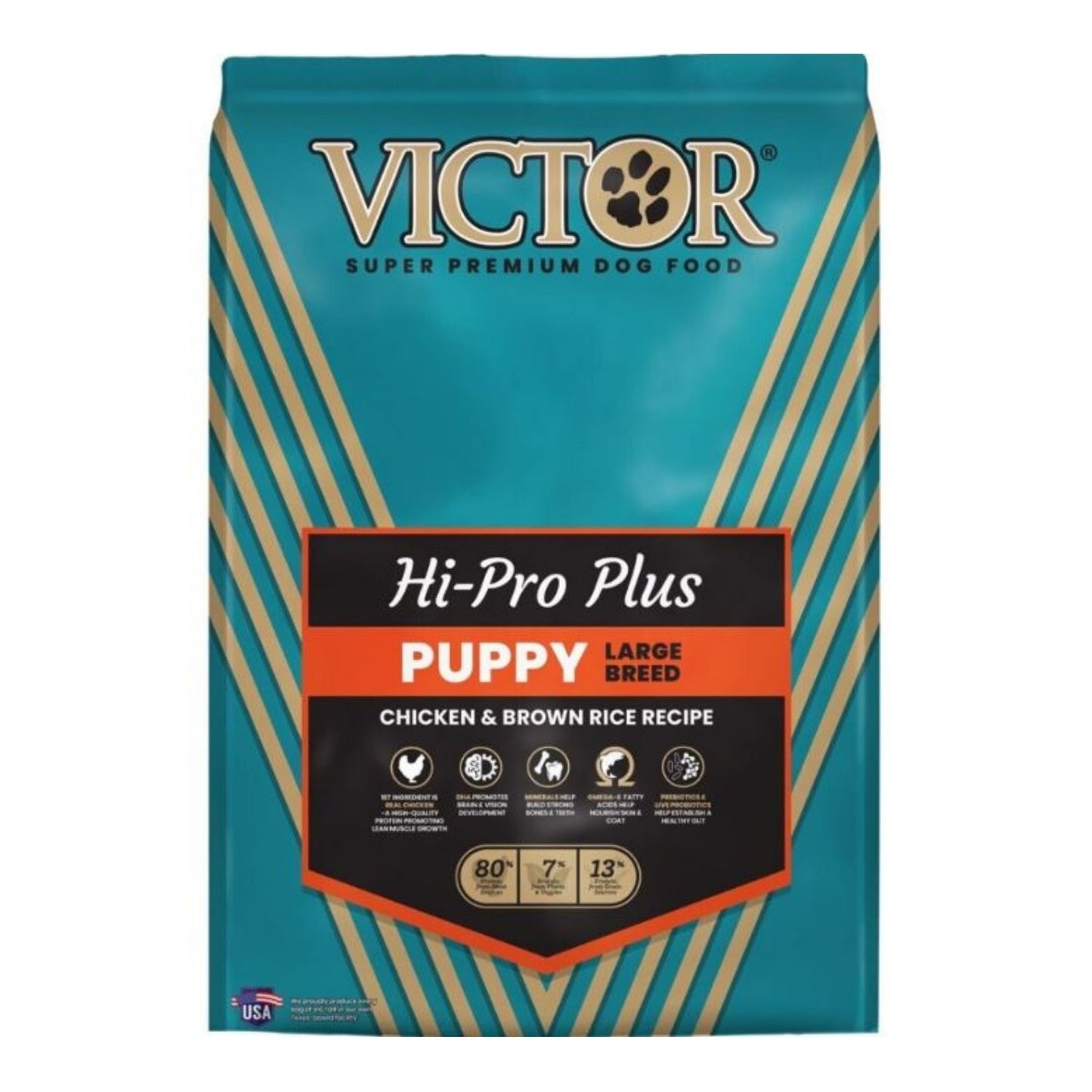 Victor Classic Hi-Pro Plus Large Breed Puppy Food Chicken/Brown Rice 15 Lb