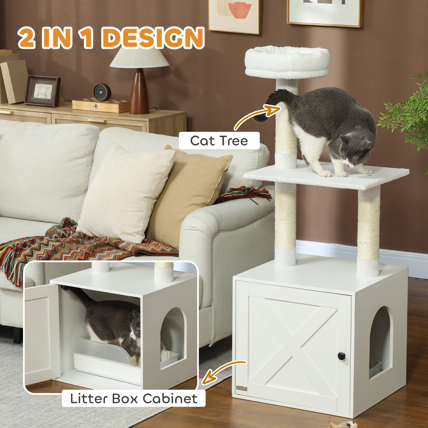 PawHut 28-Inch Cat Condo