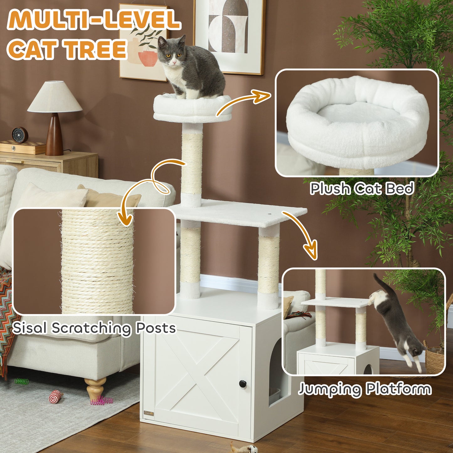 PawHut 28-Inch Cat Condo