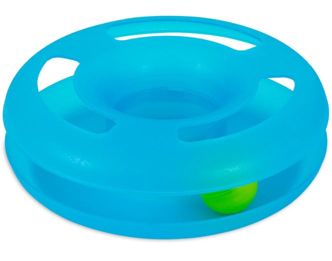 FAT CAT Crazy Circle Catnip Toy Blue 1ea/SM