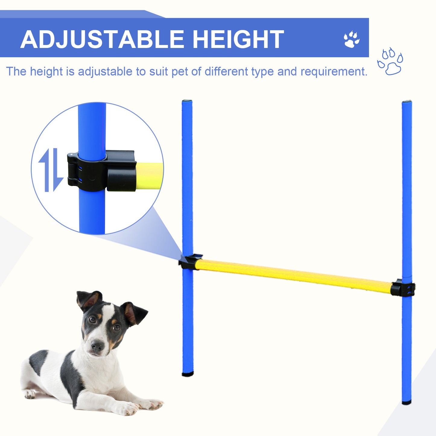 PawHut Backyard Competitive Dog Agility Training Kit Obstacle Course Equipment