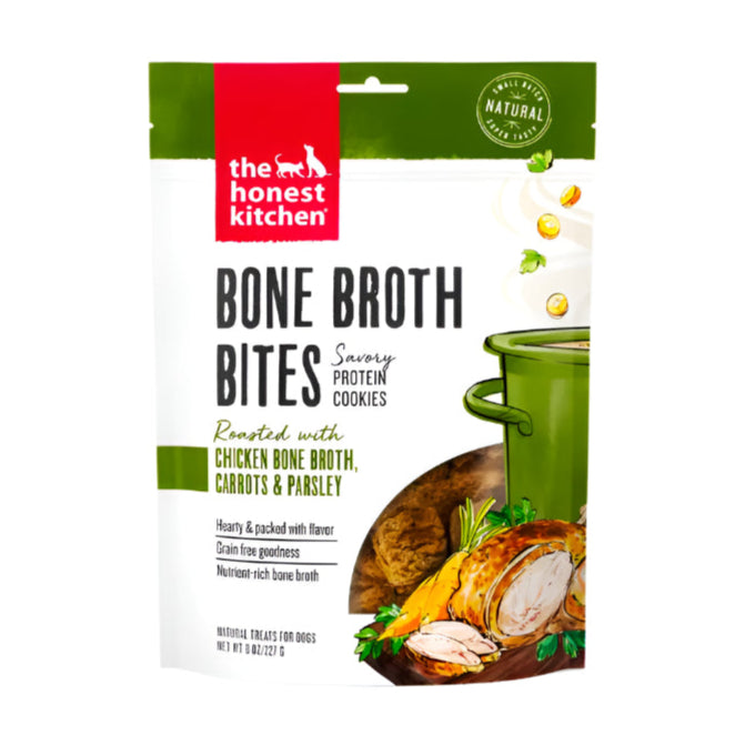 The Honest Kitchen Dog Bone Broth Bites Chicken 8oz.