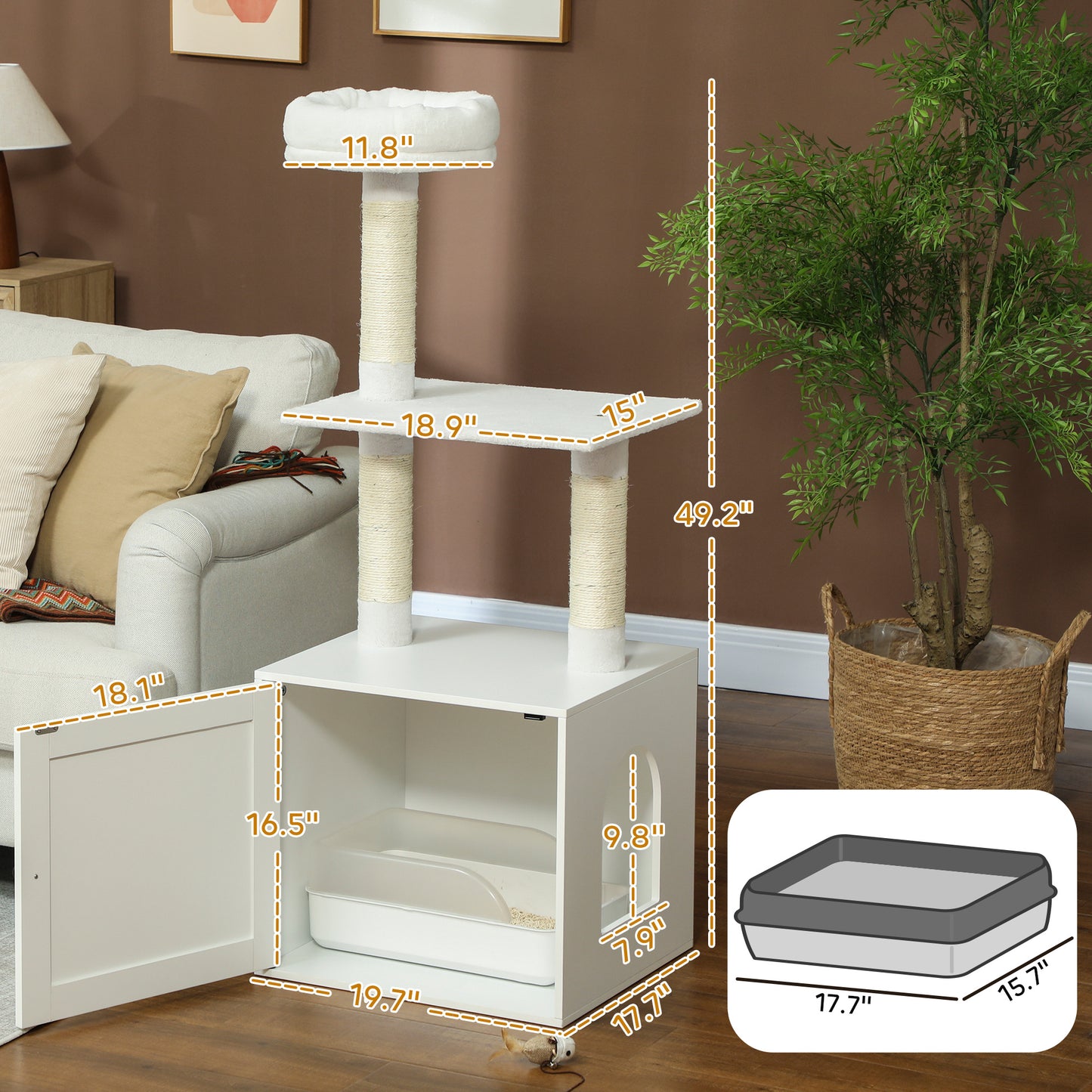 PawHut 28-Inch Cat Condo