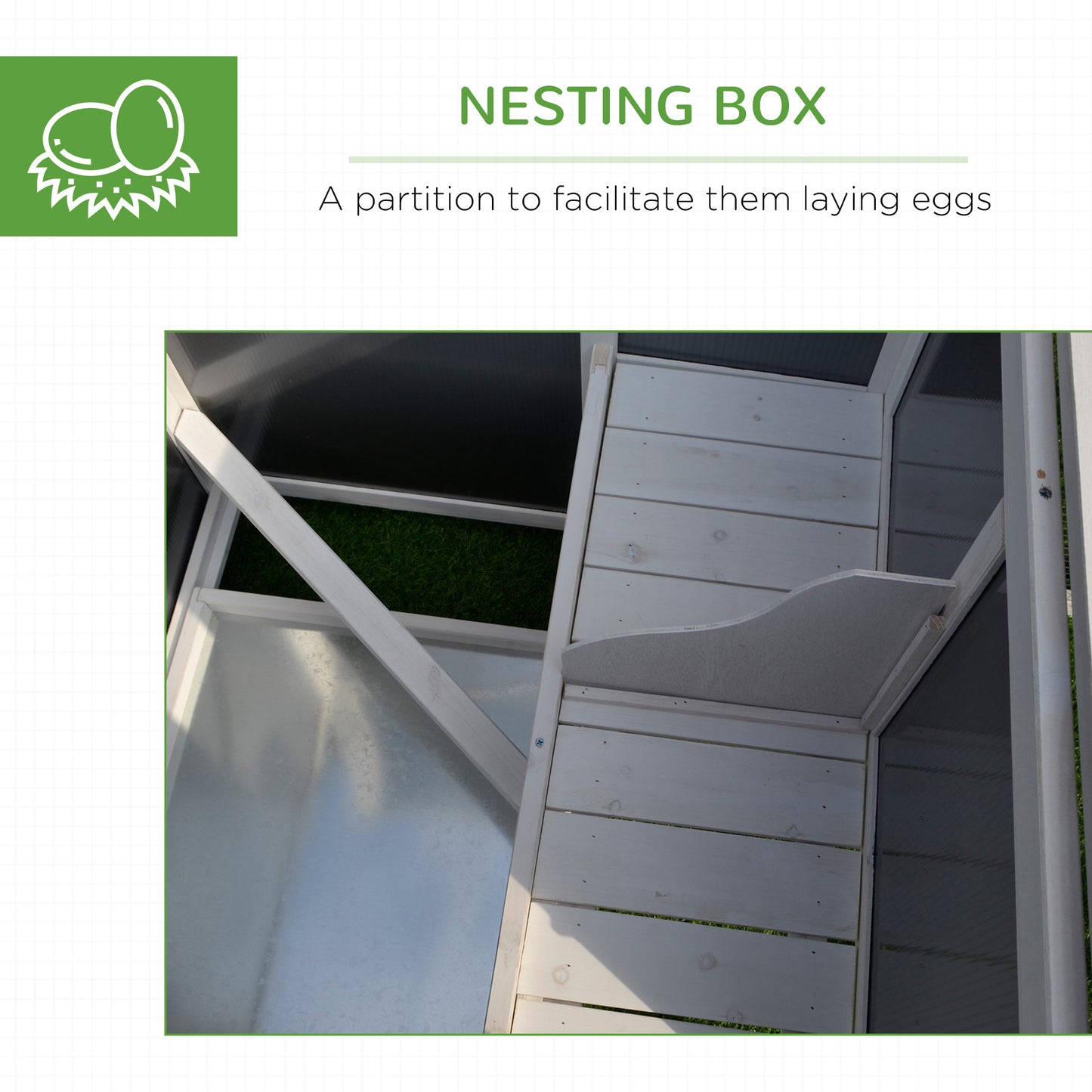 PawHut 63" Chicken Coop Wooden Chicken House Rabbit Hutch Poultry Cage Hen Pen Backyard PC Roof with Run Box