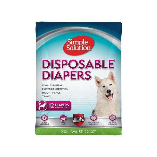 Simple Solution Disposable Diapers White 1ea/XXL, 12 pk