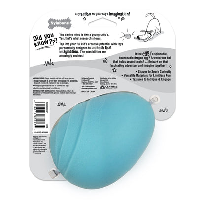 Nylabone Creative Play Eggi Dog Treat Toy Blue 1ea/Large/Giant - Up To 50 lb
