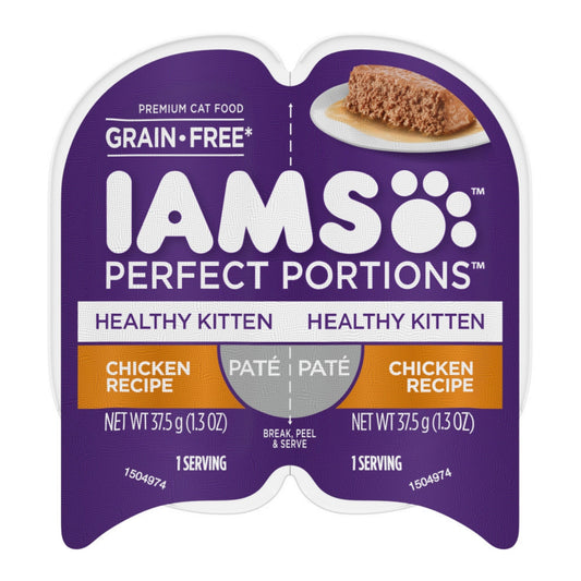 IAMS Kitten Perfect Portions Grain Free Healthy Chicken Paté  2.6 oz | 24pk