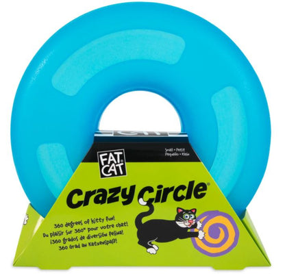 FAT CAT Crazy Circle Catnip Toy Blue 1ea/SM