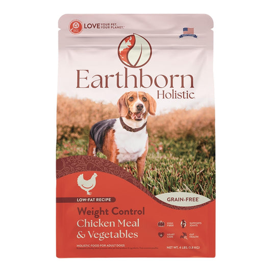 Earthborn Holistic Weight Control Grain-Free Dry Dog Food Chicken Meal & Vegetables 4lb