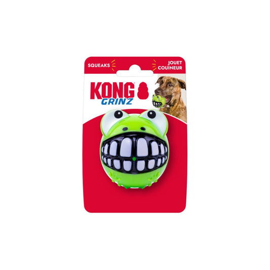 KONG Grinz Frog Dog Toy Green, 1ea/MD