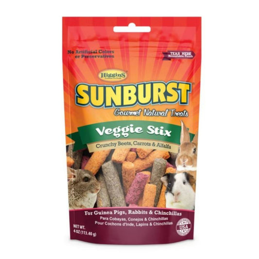 Higgins Sunburst Gourmet Natural Small Animal Treat Veggie Stix 4oz.
