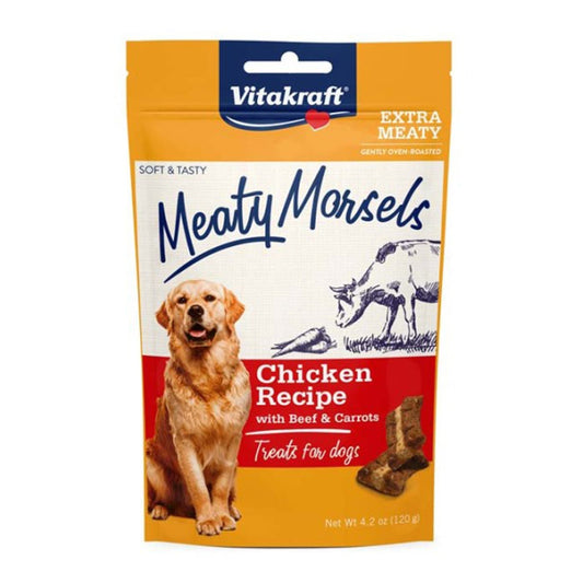 Vitakraft Meaty Morsels Dog Treats Chicken w/Beef & Carrots 1ea/4.2 oz