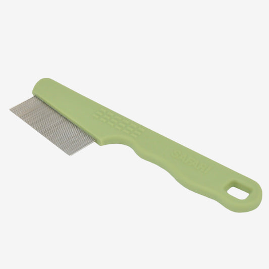 Safari Cat Flea Combs with Extended Handle Green One Size