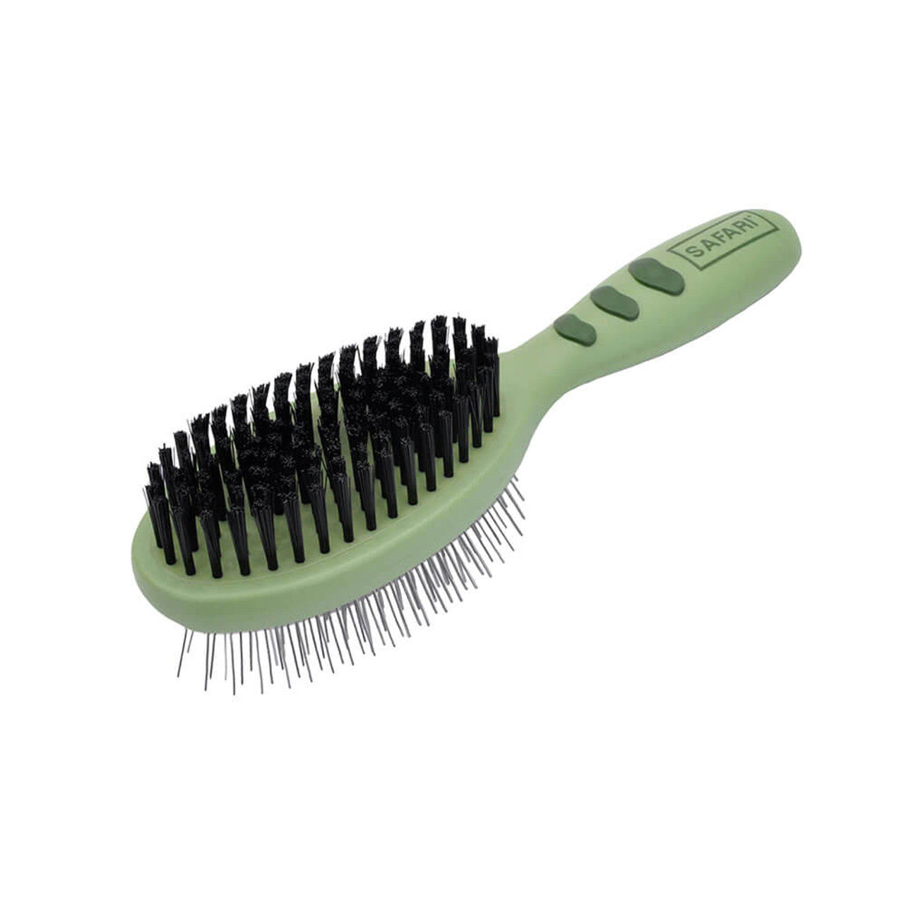 Safari Pin and Bristle Combo Dog Brush Green 1ea/LG