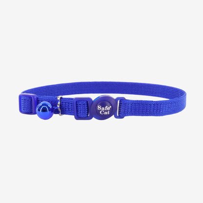 Safe Cat Adjustable Snag-Proof Nylon Breakaway Collar Blue 3-8 in x 8-12 in