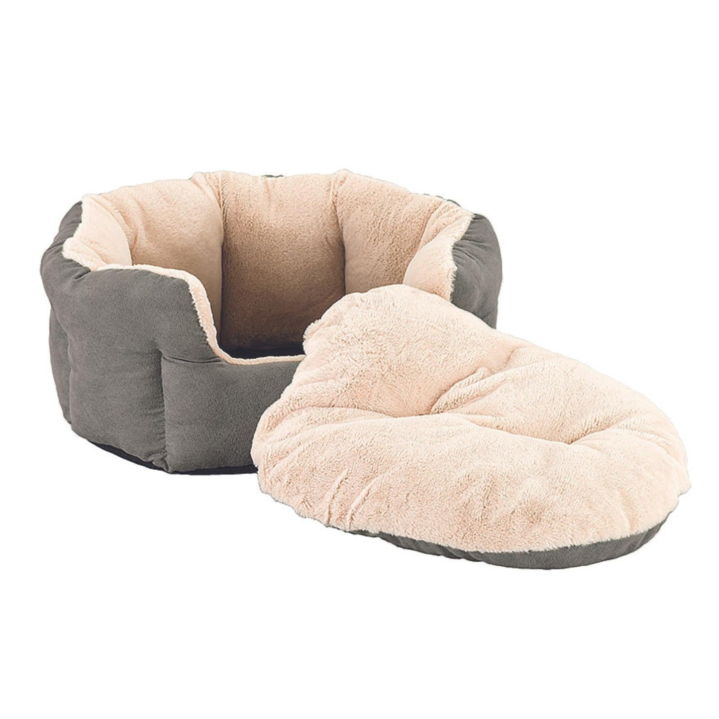 Ethical Pet Sleep Zone Reversible Cushion 18" Lt Gray