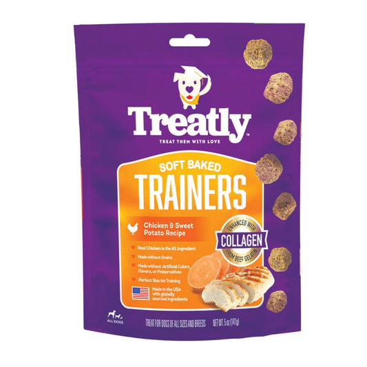 Treatly Soft Baked Trainers Dog Treats Chicken & Sweet Potato, 1ea/5oz.