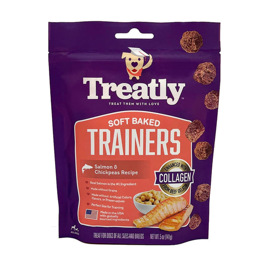 Treatly Soft Baked Trainers Dog Treats Salmon & Chickpeas, 1ea/5oz.