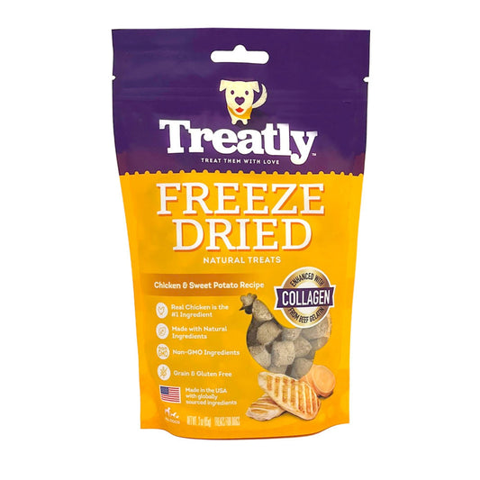 Treatly Freeze Dried Dog Treats Chicken & Sweet Potato, 1ea/3oz.