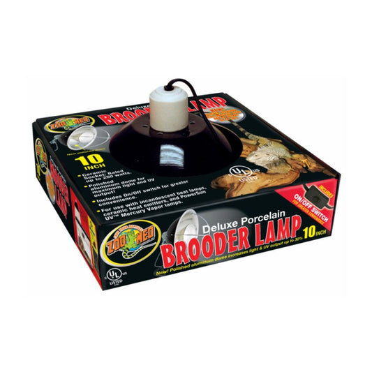 Zoo Med Deluxe Porcelain Clamp Lamp Fixture Black 10 in