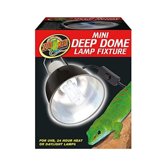 Zoo Med Deep Dome Lamp Fixture Black 8.5 in
