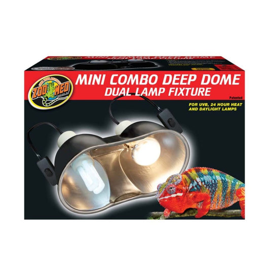 Zoo Med Mini Combo Deep Dome Lamp Fixture Black
