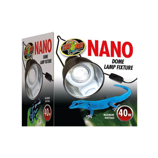 Zoo Med Nano Dome Lamp Fixture Black 4 in