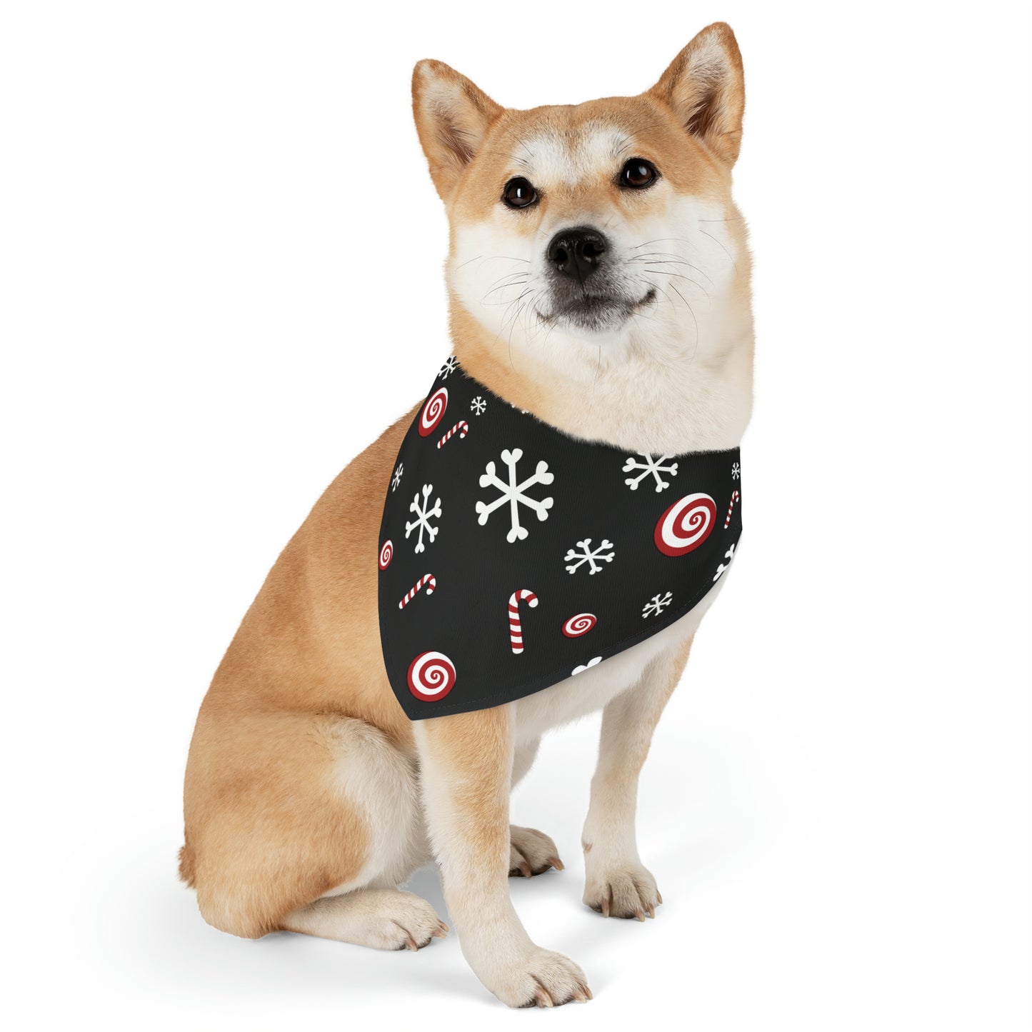 Candy Cane Collar Bandana ~ Black